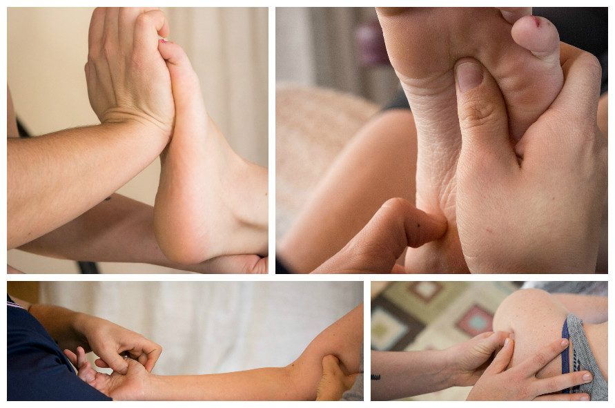 Les mains qui font de la réflexologie…